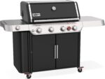 Weber Genesis E-435 Liquid Propane Gas Grill for Outdoor Cooking, 4 Burners and 1 Side Burner, Black – Porcelain-Enameled Cast-Iron Grates, PureBlu Burners & Sear Zone - Image 3