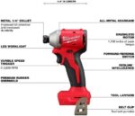Milwaukee Electric - M18TRADE Compact BRUSHLESS 1/4 HEX Impact Drive - Image 3
