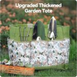 Grenebo Gardening Tools 9-Piece Heavy Duty Garden Hand Tools with Fashion and Durable Garden Tools Organizer Handbag, Rust-Proof Garden Tool Set, Ideal Gardening Gifts for Women - Image 3