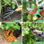 Grenebo Gardening Tools 9-Piece Heavy Duty Garden Hand Tools with Fashion and Durable Garden Tools Organizer Handbag, Rust-Proof Garden Tool Set, Ideal Gardening Gifts for Women - Image 7