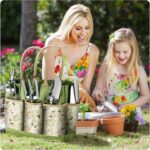 Grenebo Gardening Tools 9-Piece Heavy Duty Garden Hand Tools with Fashion and Durable Garden Tools Organizer Handbag, Rust-Proof Garden Tool Set, Ideal Gardening Gifts for Women - Image 8