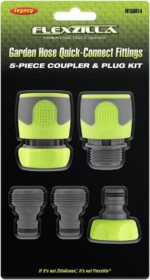 Flexzilla Garden Hose Quick-Connect Fittings, 5-Piece Coupler & Plug Kit - Image 3