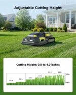 YARBO Robot Lawn Mower Pro with Modular Design for Large Yard up to 6 Acres, Perimeter Wire Free APP Control Robotic Lawnmower with 0.8"-4.0" Cutting Height, AI Vision & RTK for Navigation - Image 9
