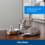 PetSafe Seaside Stainless Steel Cat & Dog Fountain, 60 Oz Water Capacity - 2 Water Filters & 1 Pump Included, Soothing Flow for Pets, Scratch-and Rust-Resistant Material - Quiet Motor - Image 3