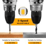 Power Drill Cordless: DEKOPRO Cordless Drill 20V Electric Power Drills Set Tool Drills Cord-less Set with Battery and Charger - Image 5