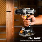 Power Drill Cordless: DEKOPRO Cordless Drill 20V Electric Power Drills Set Tool Drills Cord-less Set with Battery and Charger - Image 6