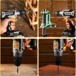 Power Drill Cordless: DEKOPRO Cordless Drill 20V Electric Power Drills Set Tool Drills Cord-less Set with Battery and Charger - Image 9