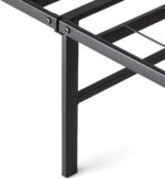 Amazon Basics Bed Frame with Storage, Foldable Metal Platform, Sturdy Steel, No Box Spring Needed, 14-inch High, Tool-Free Setup, Noise Free, Easy Assembly, Queen Size, Black - Image 5