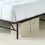 Amazon Basics Bed Frame with Storage, Foldable Metal Platform, Sturdy Steel, No Box Spring Needed, 14-inch High, Tool-Free Setup, Noise Free, Easy Assembly, Queen Size, Black - Image 6