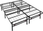 Amazon Basics Bed Frame with Storage, Foldable Metal Platform, Sturdy Steel, No Box Spring Needed, 14-inch High, Tool-Free Setup, Noise Free, Easy Assembly, Queen Size, Black - Image 7