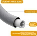 Garden Hose 100 FT, Non-Expanding Water Hose, Ultra-Light & Flexible, Burst-Resistant, Kink-Free, High-Pressure Garden Hose All-Weather Use for Lawns, Gardens, and Outdoor Cleaning - Image 3