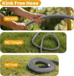Garden Hose 100 FT, Non-Expanding Water Hose, Ultra-Light & Flexible, Burst-Resistant, Kink-Free, High-Pressure Garden Hose All-Weather Use for Lawns, Gardens, and Outdoor Cleaning - Image 8