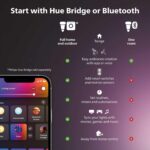 Philips Hue Smart Retrofit Recessed 5/6 Inch LED Downlight 4 Pack, White and Color Ambiance Color-Changing Light, 1100LM, Control with Hue App, Works with Alexa, Google Assistant and Apple HomeKit - Image 3