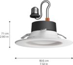 Philips Hue Smart Retrofit Recessed 5/6 Inch LED Downlight 4 Pack, White and Color Ambiance Color-Changing Light, 1100LM, Control with Hue App, Works with Alexa, Google Assistant and Apple HomeKit - Image 7