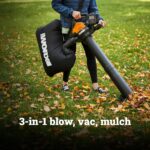 WORX Cordless Leaf Blower, 3 in 1 Blowers for Lawn Care with Leaf Vacuum & Leaf Mulcher, Electric Blower with Brushless Motor & 2 Speed Control, 2 × 4.0 Ah Batteries & Charger Included, WG583 - Image 3