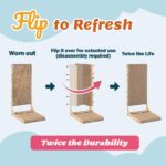 Zakkart 2-Pack Cat Scratching Board, 25.6'' Tall Cardboard L Shape Vertical Cat Scratchers for Indoor Cats, Cat Scratching Post for Wall and Couch, Large - Image 4