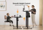 Seang Electric Standing Desk Adjustable Height, 40 x 24 Inch Sit Stand Desk with T-Shaped Frame, 3 Memory Presets & Cable Management for Home Office Computer Workstation, Black Frame/Black Top - Image 5
