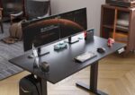 Seang Electric Standing Desk Adjustable Height, 40 x 24 Inch Sit Stand Desk with T-Shaped Frame, 3 Memory Presets & Cable Management for Home Office Computer Workstation, Black Frame/Black Top - Image 10