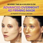 SUNGBOON EDITOR Deep Collagen Gold Overnight Mask, Hydrating Mask for Glass Skin, Silk Peptide EGF+31 Multi Peptide(Copper Peptides)+24K Gold, Korean Skincare, 4ea, Gifts for Women - Image 3