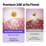 SUNGBOON EDITOR Deep Collagen Gold Overnight Mask, Hydrating Mask for Glass Skin, Silk Peptide EGF+31 Multi Peptide(Copper Peptides)+24K Gold, Korean Skincare, 4ea, Gifts for Women - Image 7