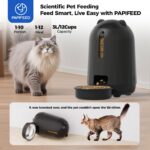 PAPIFEED Automatic Cat Feeder with App, 2.4G WiFi Cat Food Dispenser, 3L Timed Cat Feeders for Dry Food, Slow Feeding Mode, Dual Power Supply Smart Pet Feeder for Cat, Black - Image 4
