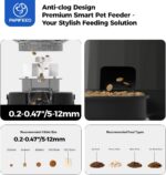 PAPIFEED Automatic Cat Feeder with App, 2.4G WiFi Cat Food Dispenser, 3L Timed Cat Feeders for Dry Food, Slow Feeding Mode, Dual Power Supply Smart Pet Feeder for Cat, Black - Image 5