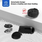 PAPIFEED Automatic Cat Feeder with App, 2.4G WiFi Cat Food Dispenser, 3L Timed Cat Feeders for Dry Food, Slow Feeding Mode, Dual Power Supply Smart Pet Feeder for Cat, Black - Image 6