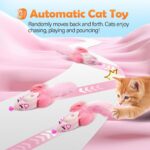Migipaws Automatic Cat Toys, Plush Cat Mouse Toy, Interactive Toy for Indoor Cats, Smart Moving Kitten Toy, Rechargeable (Pink) - Image 4