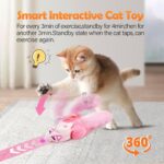 Migipaws Automatic Cat Toys, Plush Cat Mouse Toy, Interactive Toy for Indoor Cats, Smart Moving Kitten Toy, Rechargeable (Pink) - Image 5
