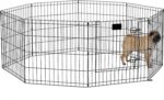 MidWest Homes for Pets 24-Inch Exercise Pen, for Indoor and Outdoor Use, 16 Sq Feet of Play, Single Door Folding Dog Pen, with Large Door Opening & Secure Latch, Easy to Set Up, Foldable Dog Playpen - Image 4