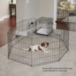 MidWest Homes for Pets 24-Inch Exercise Pen, for Indoor and Outdoor Use, 16 Sq Feet of Play, Single Door Folding Dog Pen, with Large Door Opening & Secure Latch, Easy to Set Up, Foldable Dog Playpen - Image 6
