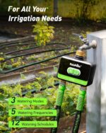 RainPoint WiFi Water Timer for Garden Hose with Brass Inlet & Outlet, 2-Zone Smart Hose Timer, WiFi Irrigation Controller via APP/Voice Control, Automatic Sprinkler Watering System for Lawns and Yard - Image 3