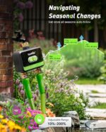 RainPoint WiFi Water Timer for Garden Hose with Brass Inlet & Outlet, 2-Zone Smart Hose Timer, WiFi Irrigation Controller via APP/Voice Control, Automatic Sprinkler Watering System for Lawns and Yard - Image 8