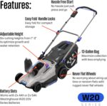 Westinghouse 40V 18 Inch Brushless Cordless (Push) Lawn Mower, 6 Height Positions, 2 4.0Ah Batteries and Charger Included - Image 11