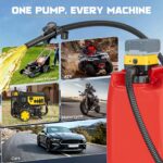 Ecarke 5 GPM Cordless Fuel Transfer Pump Compatible with DeWalt 20V Battery | Portable Gas Can Pump Compatible with Milwaukee 18V, Auto Shut-Off & Beep Alert, 51" Hose & 5 Adapters for Gasoline & Diesel - Image 7