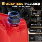Ecarke 5 GPM Cordless Fuel Transfer Pump Compatible with DeWalt 20V Battery | Portable Gas Can Pump Compatible with Milwaukee 18V, Auto Shut-Off & Beep Alert, 51" Hose & 5 Adapters for Gasoline & Diesel - Image 9