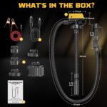 Ecarke 5 GPM Cordless Fuel Transfer Pump Compatible with DeWalt 20V Battery | Portable Gas Can Pump Compatible with Milwaukee 18V, Auto Shut-Off & Beep Alert, 51" Hose & 5 Adapters for Gasoline & Diesel - Image 10
