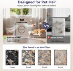 Pet Air Purifier, Dual-sided Washable H13 HEPA, 2500 Sq Ft, App | Dual-Sided Pet Hair Intake, Smart APP Control, Washable Pre-Filter, PM2.5 Sensor, Auto mode, 25 dB Sleep Mode, Child Lock - Image 3
