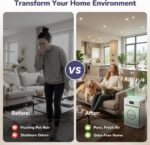Pet Air Purifier, Dual-sided Washable H13 HEPA, 2500 Sq Ft, App | Dual-Sided Pet Hair Intake, Smart APP Control, Washable Pre-Filter, PM2.5 Sensor, Auto mode, 25 dB Sleep Mode, Child Lock - Image 9