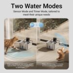DownyPaws Cat Water Fountain Stainless Steel Wireless Automatic, Metal | Cordless Battery Operated Pet Water Fountain, 101 Oz/3L Water Fountain for Cats Drinking with Motion Sensor - Image 5