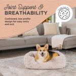 Best Friends by Sheri Lux Lounge Bed Calming Faux Fur Dog Bed, Oyster, Cream, Medium, 30" x 20" - Image 3