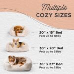 Best Friends by Sheri Lux Lounge Bed Calming Faux Fur Dog Bed, Oyster, Cream, Medium, 30" x 20" - Image 6