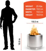 Solo Stove Bonfire with Stand | 19.5" Smokeless Fire Pit, Removable Ash Pan | Portable Stainless Steel Wood Burning Outdoor Fireplace, Ideal for 4–6 People, 21.75 lbs - Image 8