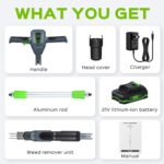 Weed Puller Tool, 21V Powerful Garden Tools Electric Weeding Tool | Gardening Tools Weeder Tool with 2.0Ah Battery and Charger, 3-Claw Steel Head for Smooth Weeding, Gifts for Men Women - Image 10
