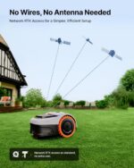 Segway Navimow i210 AWD Robot Lawn Mower Wire Free, 0.25 Acre, 45% Slopes | Perimeter Wire-Free Setup, NRTK-Vision Auto Mapping, 2–3.6-Inch Cutting Height, 5.1Ah Battery, 20-Zone App Control - Image 5
