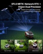 Segway Navimow i210 AWD Robot Lawn Mower Wire Free, 0.25 Acre, 45% Slopes | Perimeter Wire-Free Setup, NRTK-Vision Auto Mapping, 2–3.6-Inch Cutting Height, 5.1Ah Battery, 20-Zone App Control - Image 7