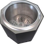 Sunnydaze Wood-Burning Smokeless Fire Pit with Log Poker - Stainless Steel Smokeless Fire Pit for The Backyard - Black - 21.5-Inch, KF-154 - Image 6