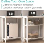 Lufeiya White L Shaped Computer Desk with Power Outlet Shelves, 40 Inch Small Reversible Corner Desk for Small Space Home Office, L-Shaped Desk PC Desks, White - Image 7
