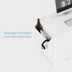 Lufeiya White L Shaped Computer Desk with Power Outlet Shelves, 40 Inch Small Reversible Corner Desk for Small Space Home Office, L-Shaped Desk PC Desks, White - Image 10