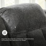 Signature Design by Ashley Frohn Manual Reclining Sofa, Gray Chenille | 3-in wall hugger profile, 100% polyester chenille, Snap-on back assembly, 3-position manual pull-tab recline - Image 9